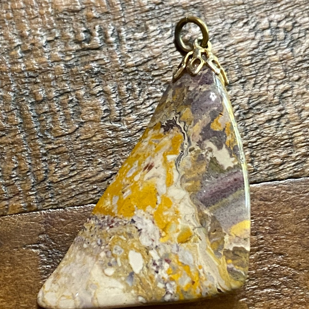 Womens Abstract Multicolor Stone Pendant